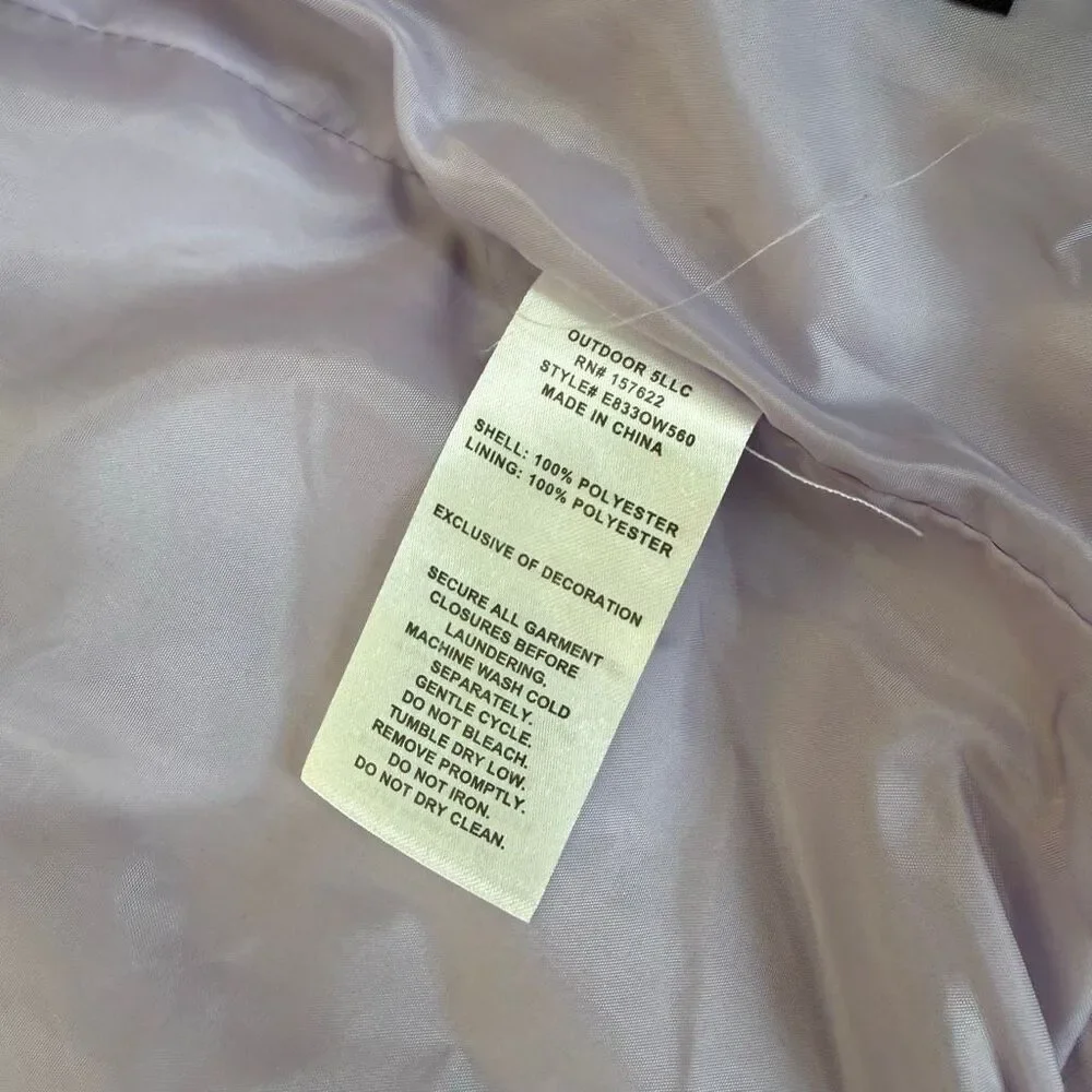 Eddie Bauer Jacket Girls Purple/lilac Zip Windbreaker Coat Kids XS 5/6